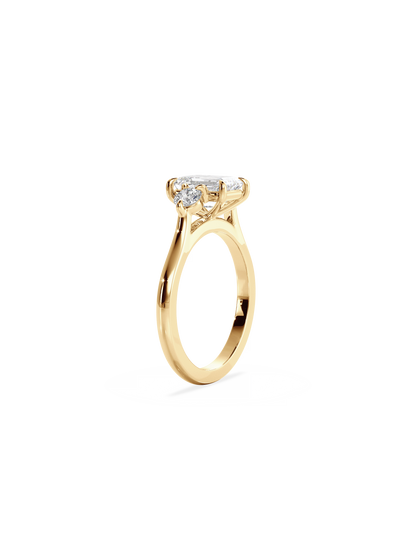 2 CT Round Three Stones Lab Grown Diamond Engagement Ring