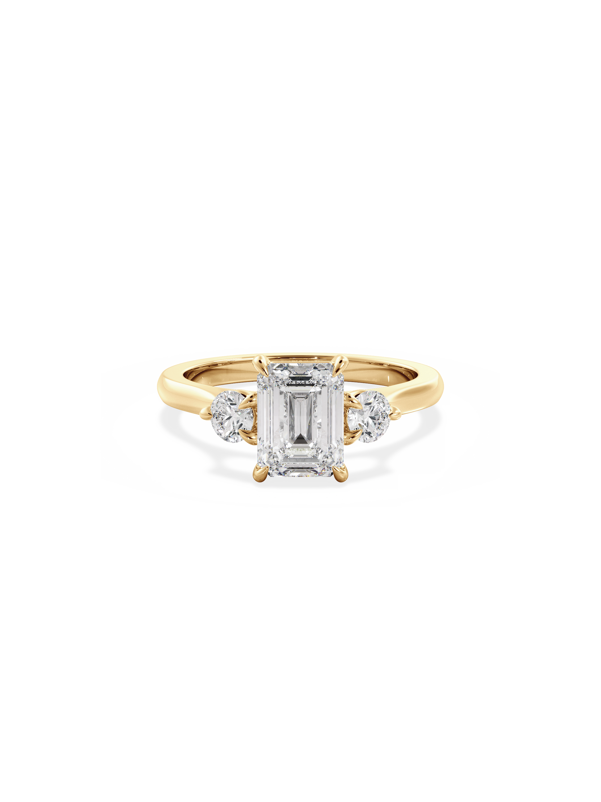 2 CT Round Three Stones Lab Grown Diamond Engagement Ring