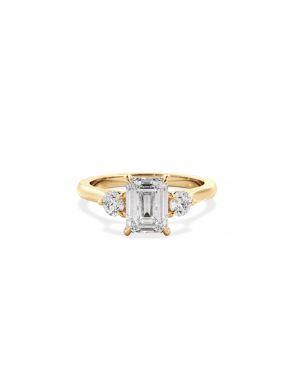 2 CT Round Three Stones Lab Grown Diamond Engagement Ring