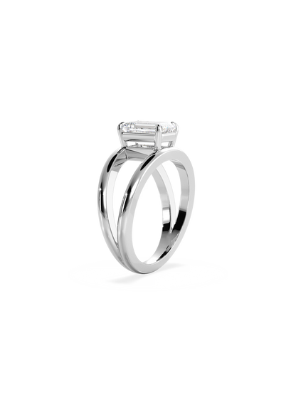2 CT Round Three Stones Lab Grown Diamond Engagement Ring