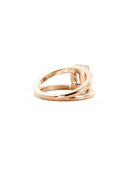 2 CT Round Three Stones Lab Grown Diamond Engagement Ring