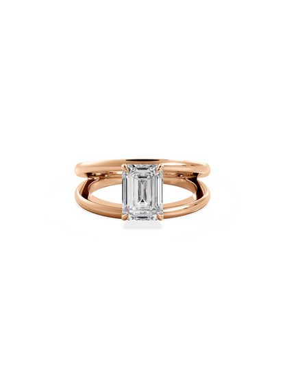 2 CT Round Three Stones Lab Grown Diamond Engagement Ring