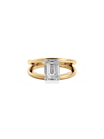 2 CT Round Three Stones Lab Grown Diamond Engagement Ring