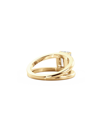 2 CT Round Three Stones Lab Grown Diamond Engagement Ring