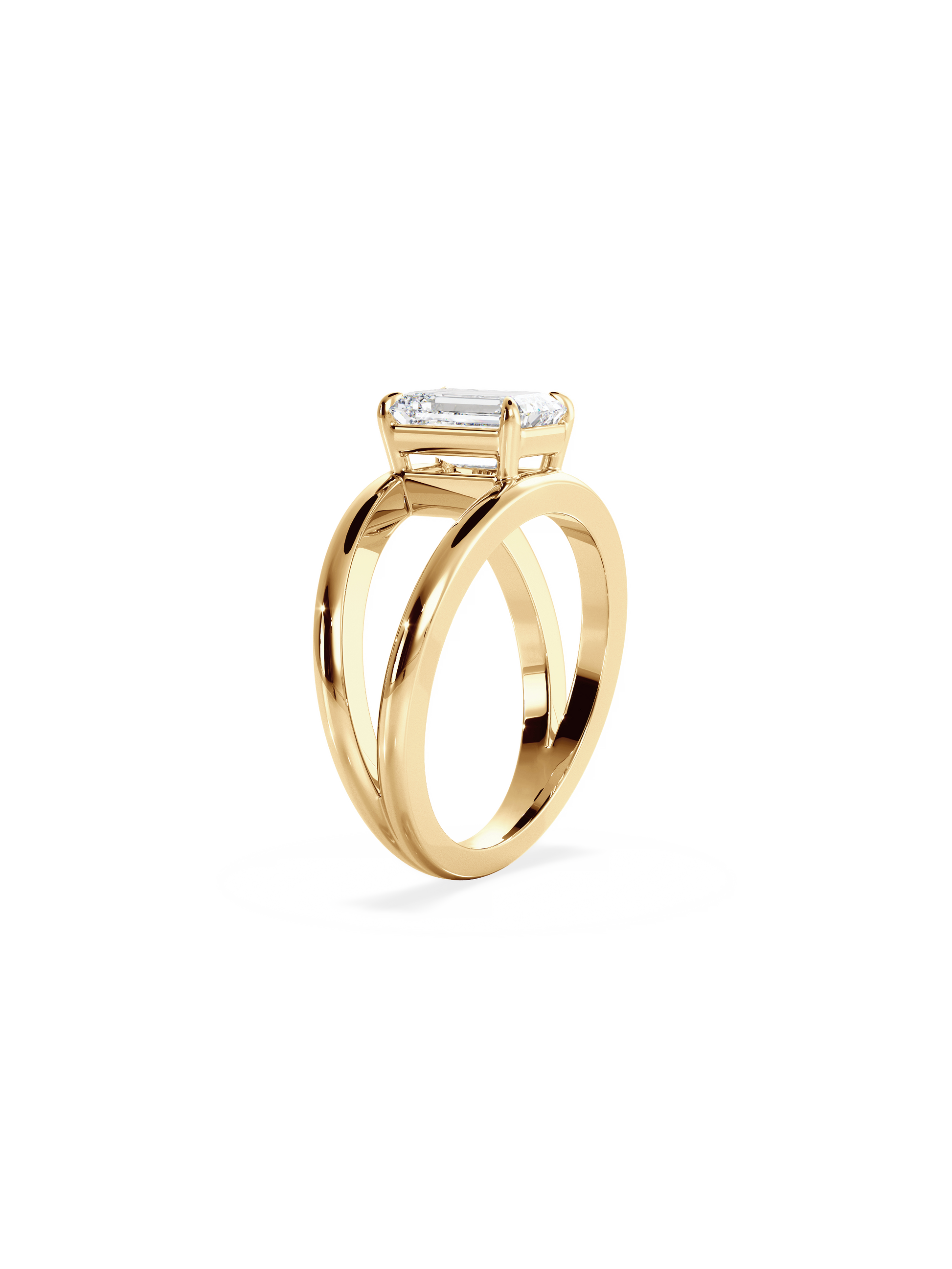 2 CT Round Three Stones Lab Grown Diamond Engagement Ring