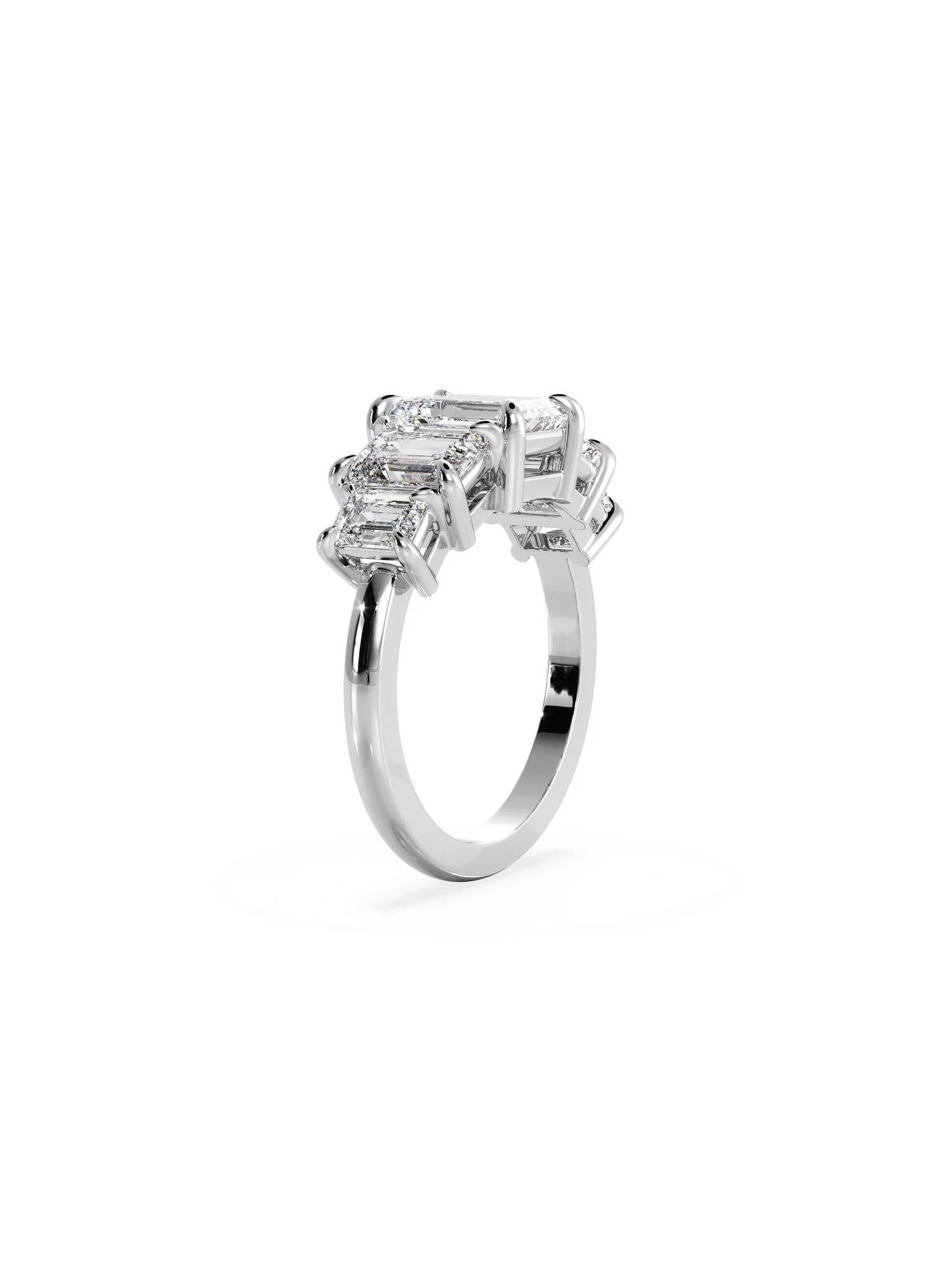 2 CT Round Three Stones Lab Grown Diamond Engagement Ring