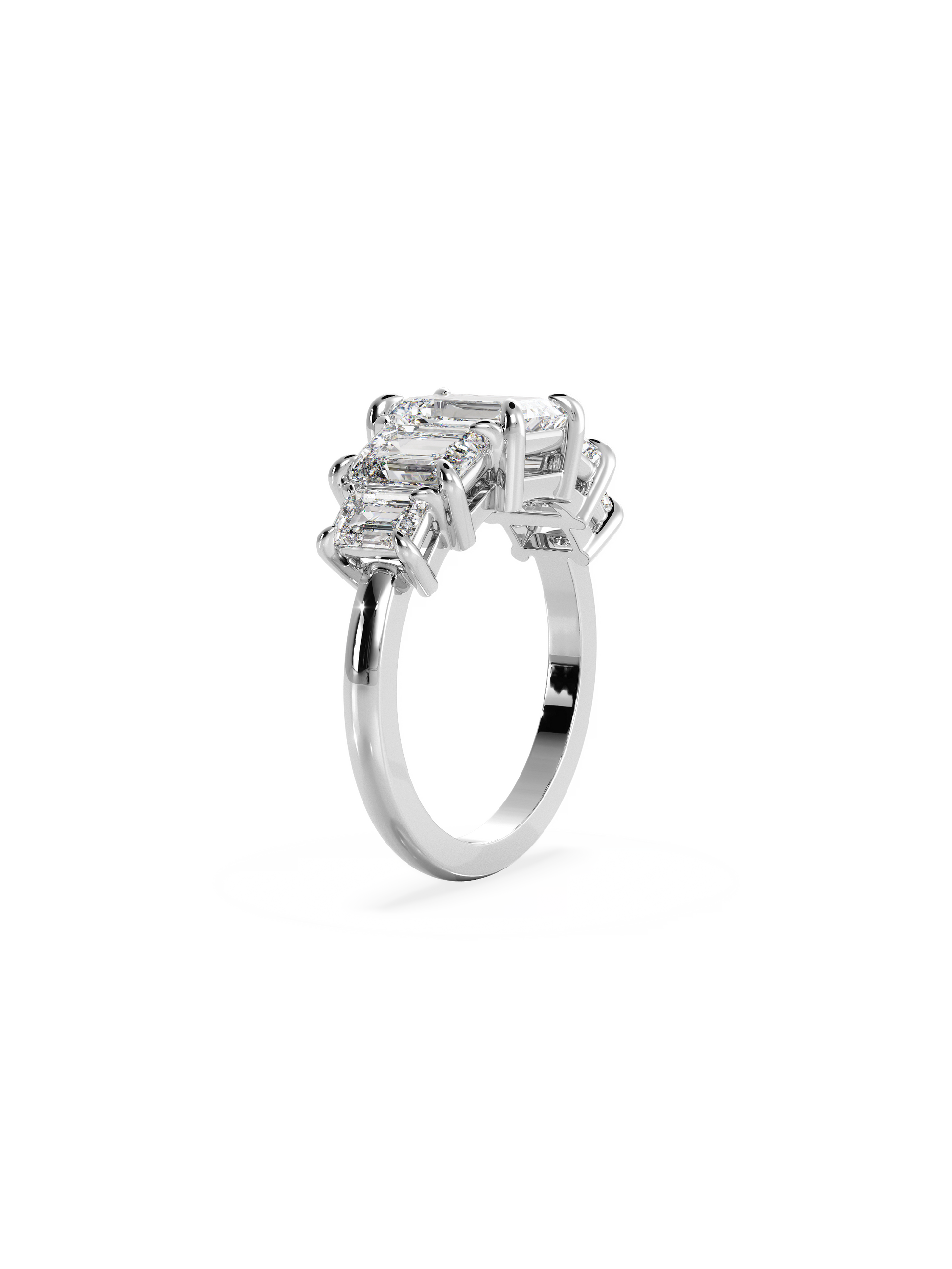 2 CT Round Three Stones Lab Grown Diamond Engagement Ring