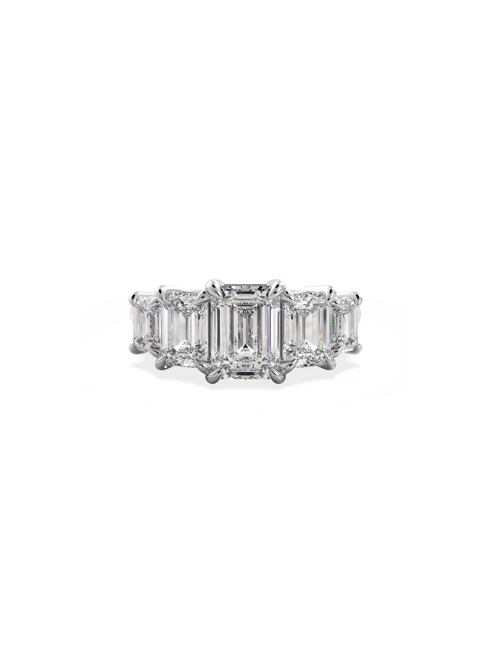 2 CT Round Three Stones Lab Grown Diamond Engagement Ring