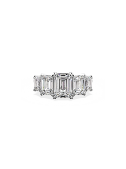 2 CT Round Three Stones Lab Grown Diamond Engagement Ring