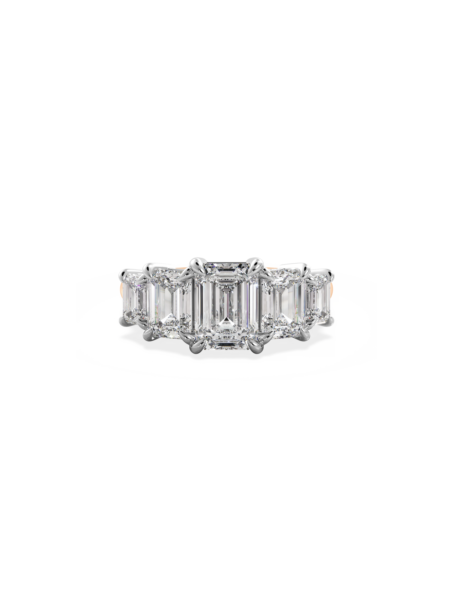 2 CT Round Three Stones Lab Grown Diamond Engagement Ring