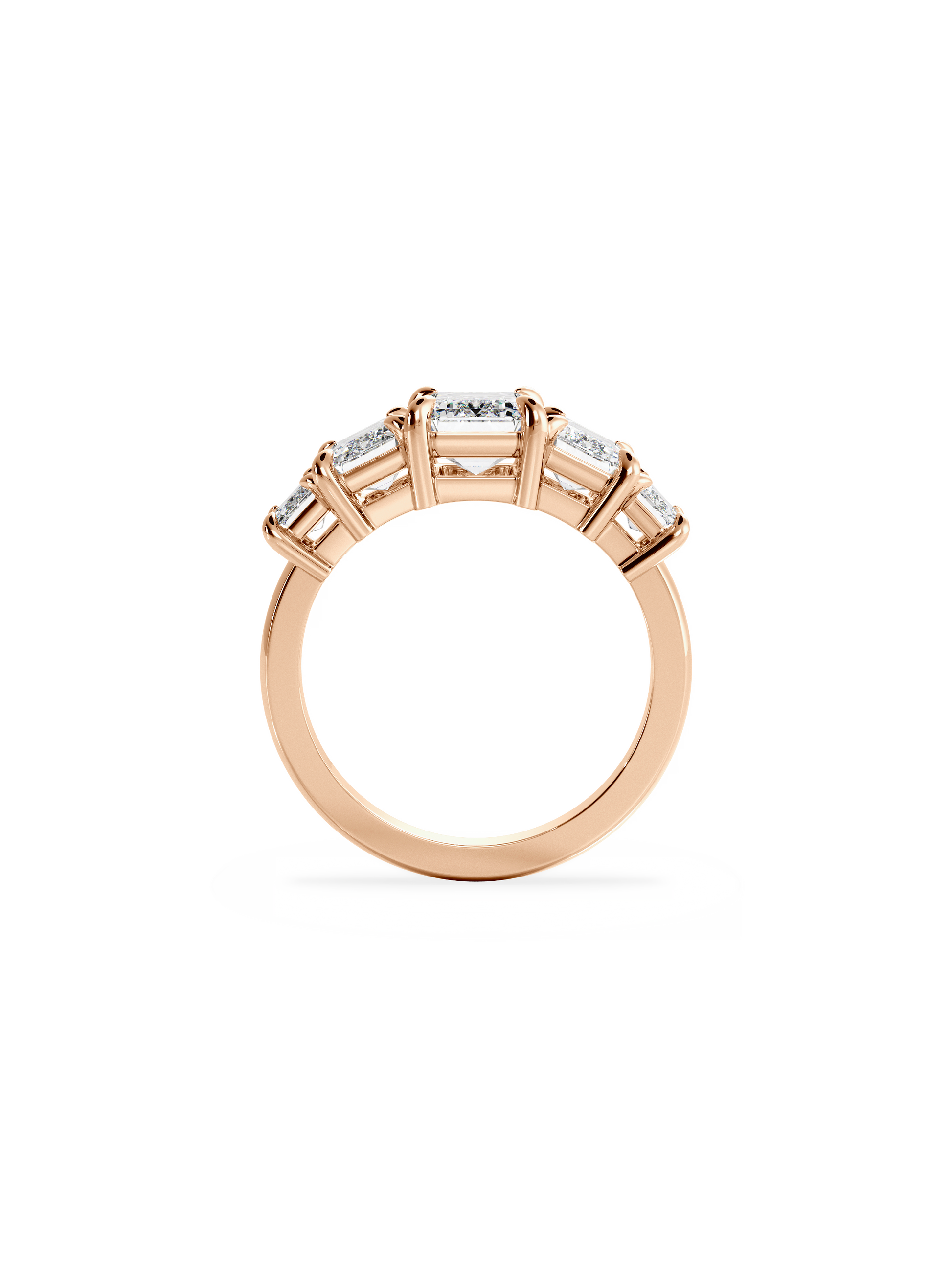 2 CT Round Three Stones Lab Grown Diamond Engagement Ring