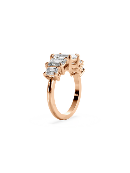 2 CT Round Three Stones Lab Grown Diamond Engagement Ring
