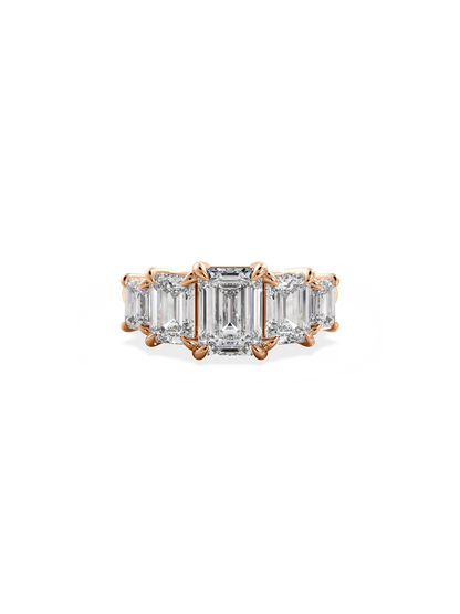 2 CT Round Three Stones Lab Grown Diamond Engagement Ring