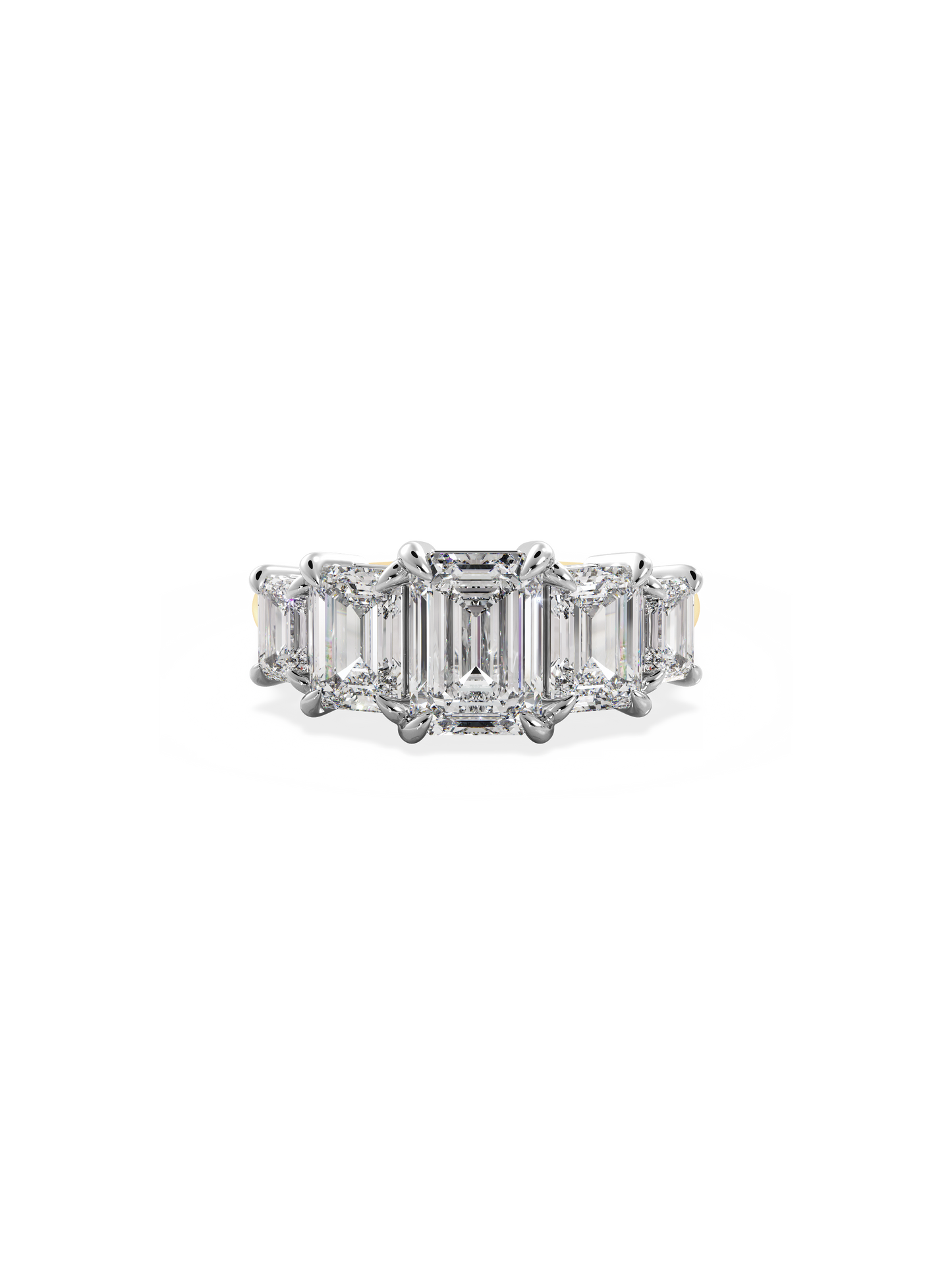 2 CT Round Three Stones Lab Grown Diamond Engagement Ring