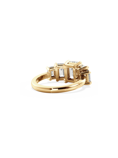 2 CT Round Three Stones Lab Grown Diamond Engagement Ring