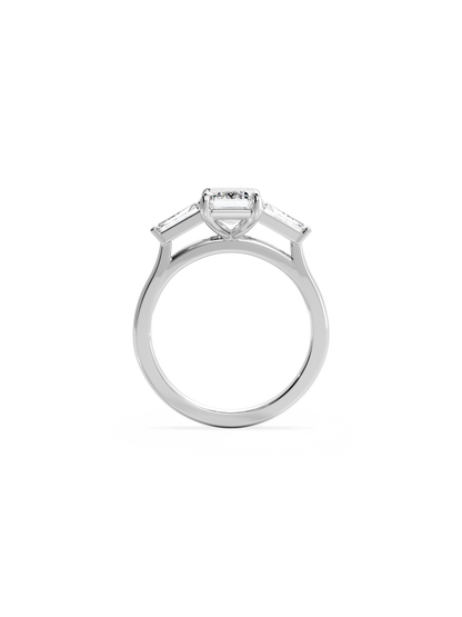 2 CT Round Three Stones Lab Grown Diamond Engagement Ring