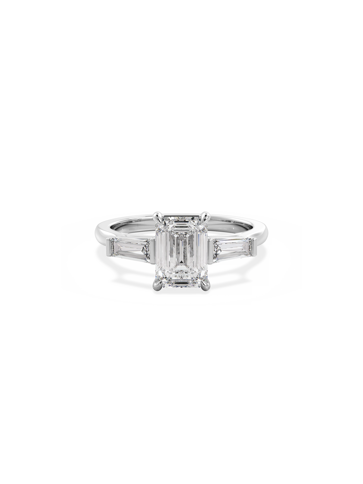 2 CT Round Three Stones Lab Grown Diamond Engagement Ring