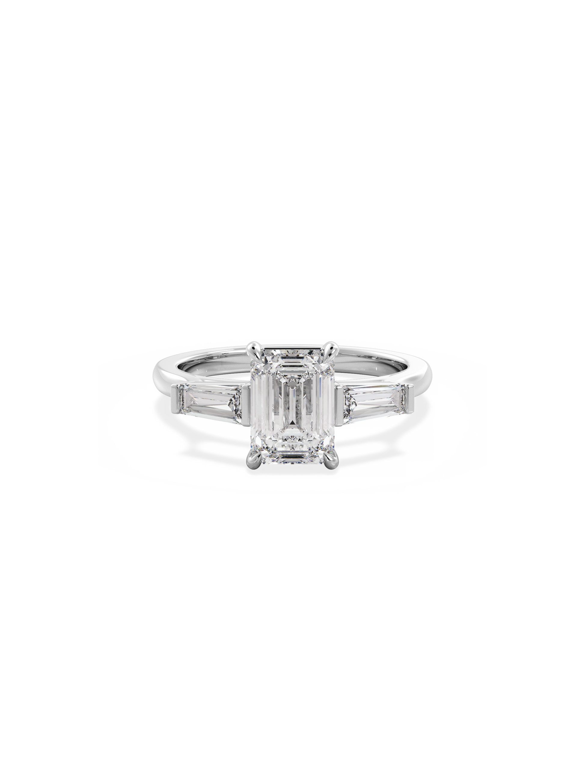 2 CT Round Three Stones Lab Grown Diamond Engagement Ring