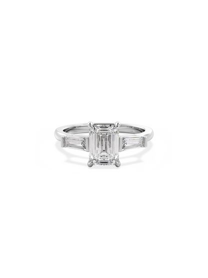2 CT Round Three Stones Lab Grown Diamond Engagement Ring