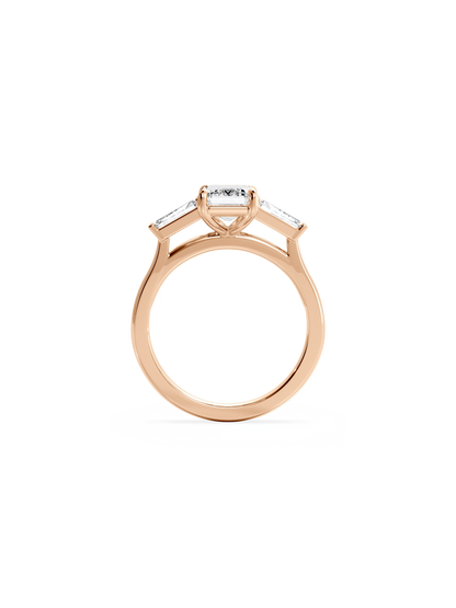 2 CT Round Three Stones Lab Grown Diamond Engagement Ring