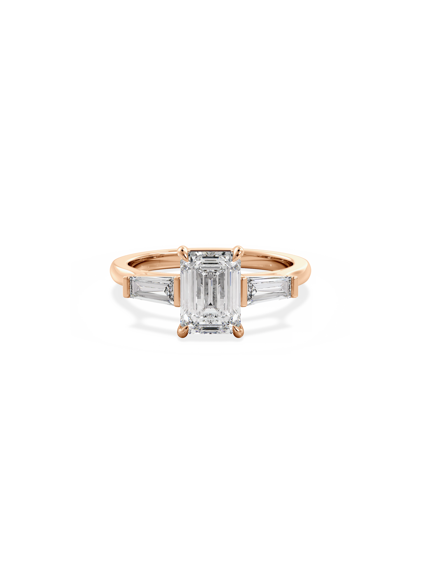 2 CT Round Three Stones Lab Grown Diamond Engagement Ring
