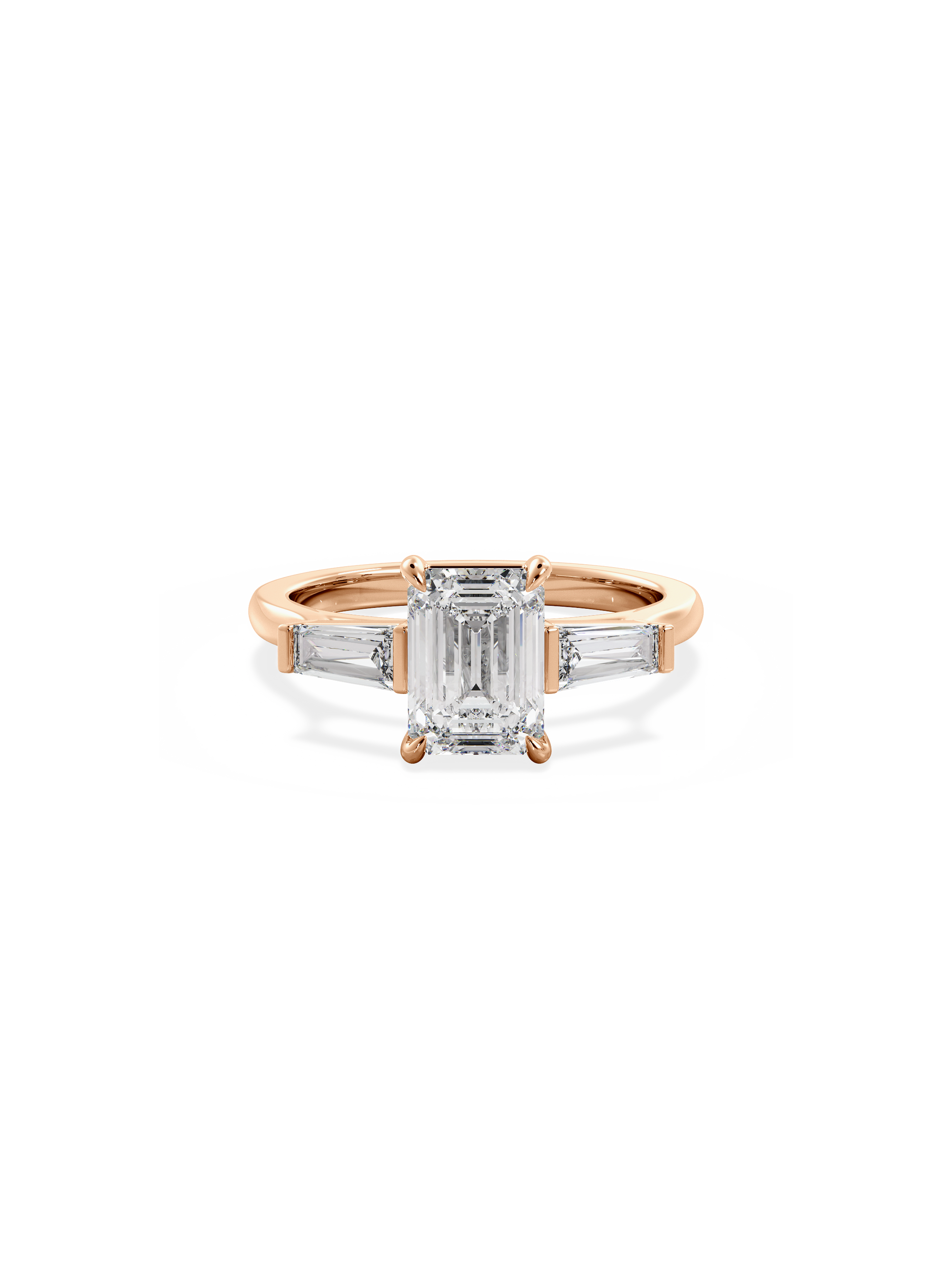 2 CT Round Three Stones Lab Grown Diamond Engagement Ring