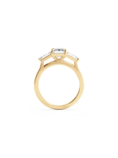2 CT Round Three Stones Lab Grown Diamond Engagement Ring