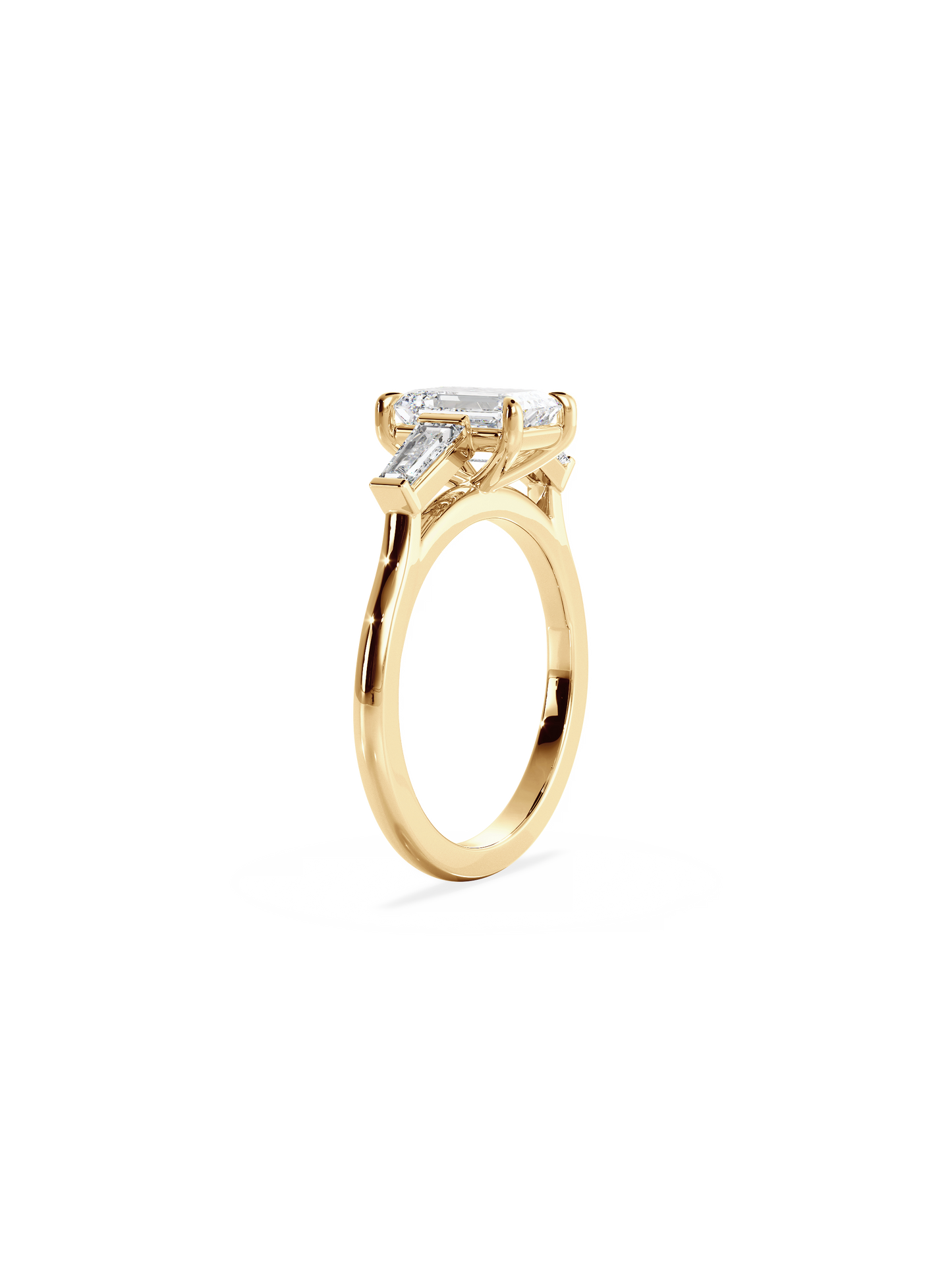 2 CT Round Three Stones Lab Grown Diamond Engagement Ring