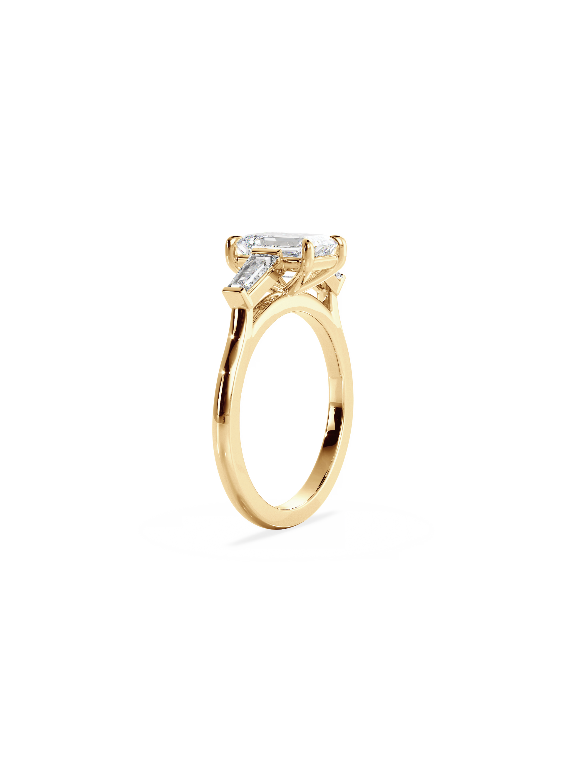 2 CT Round Three Stones Lab Grown Diamond Engagement Ring