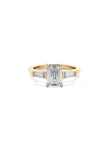 2 CT Round Three Stones Lab Grown Diamond Engagement Ring