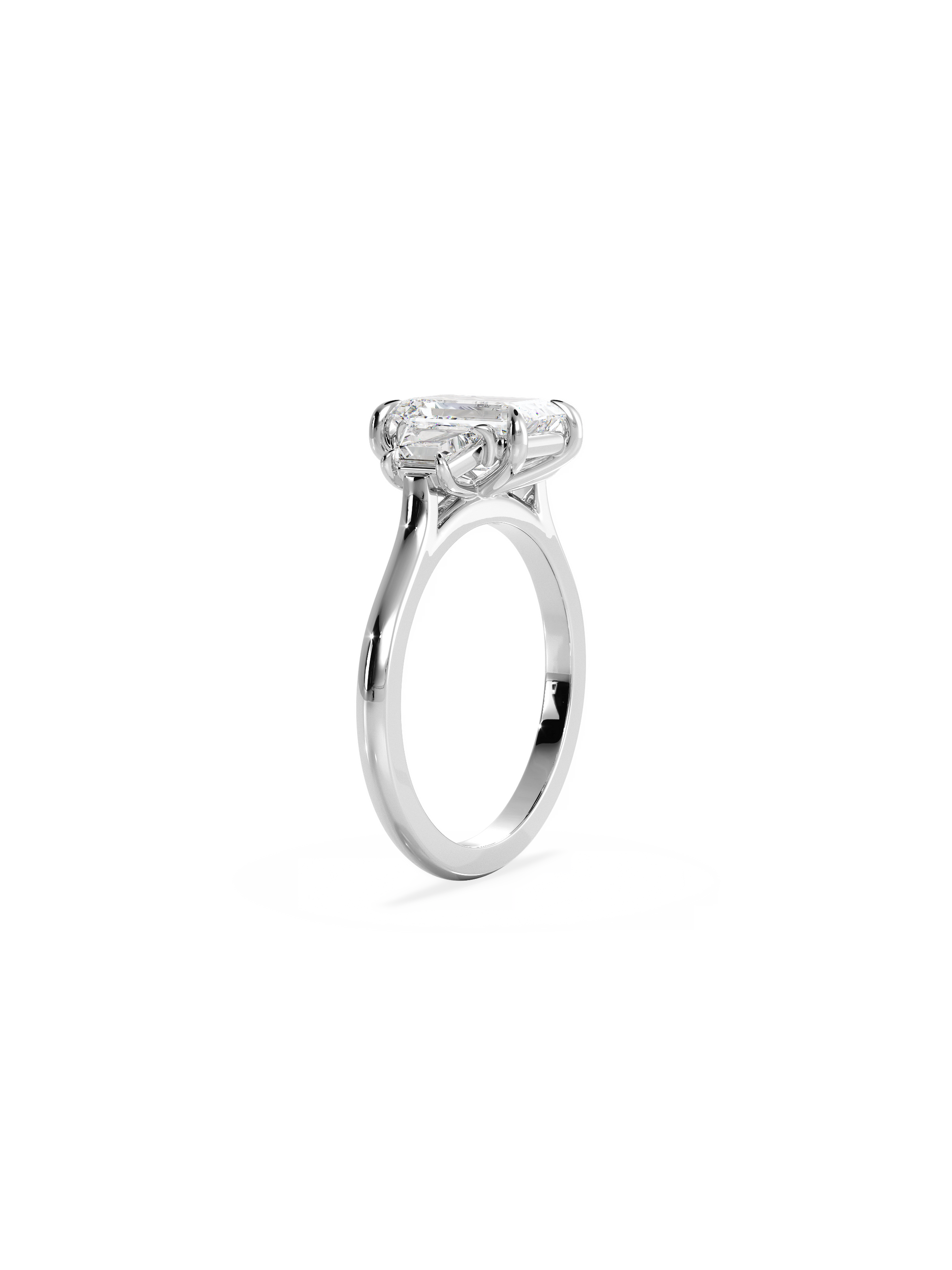 2 CT Round Three Stones Lab Grown Diamond Engagement Ring