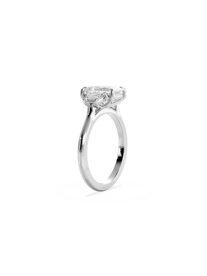 2 CT Round Three Stones Lab Grown Diamond Engagement Ring