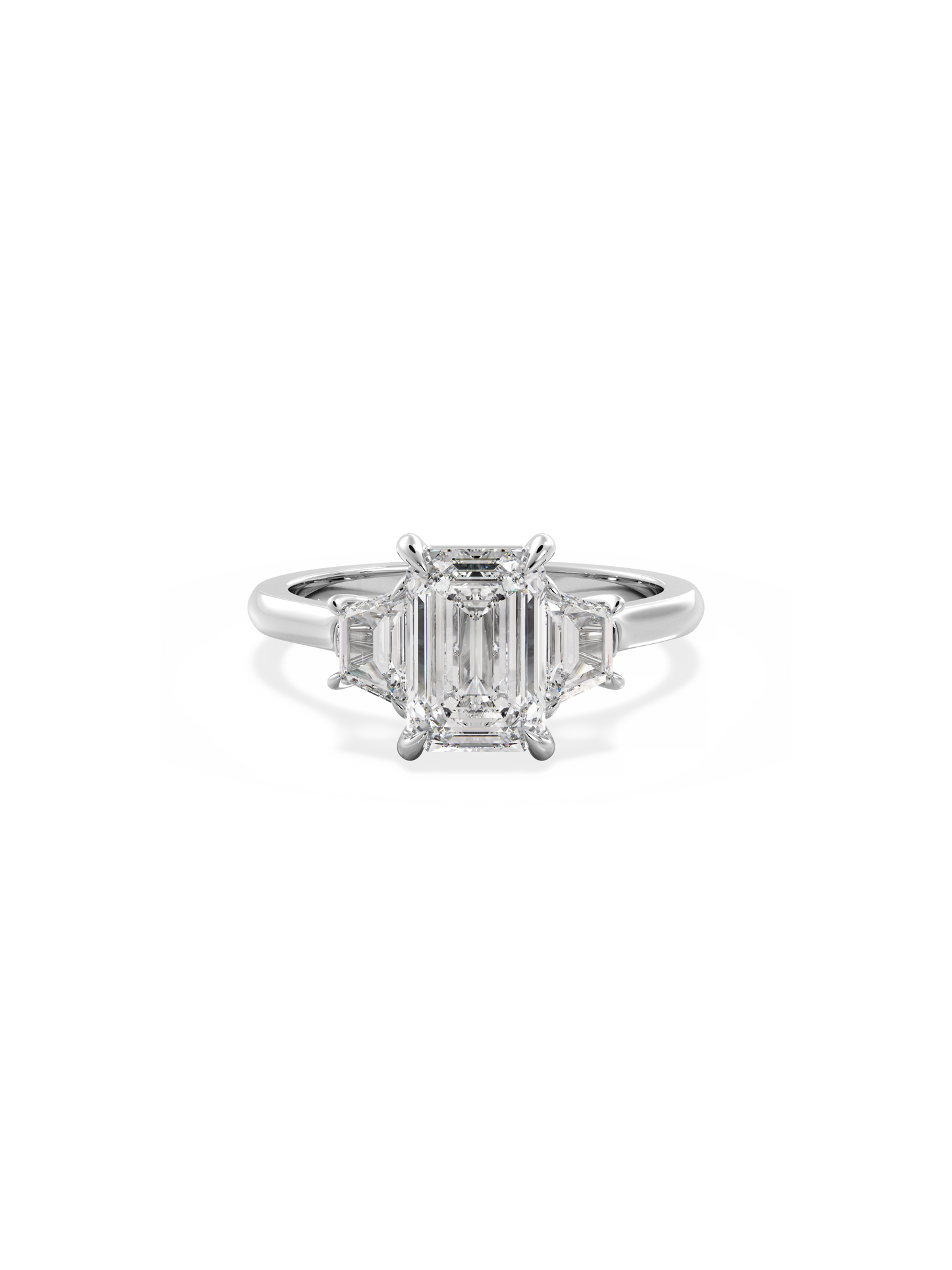 2 CT Round Three Stones Lab Grown Diamond Engagement Ring