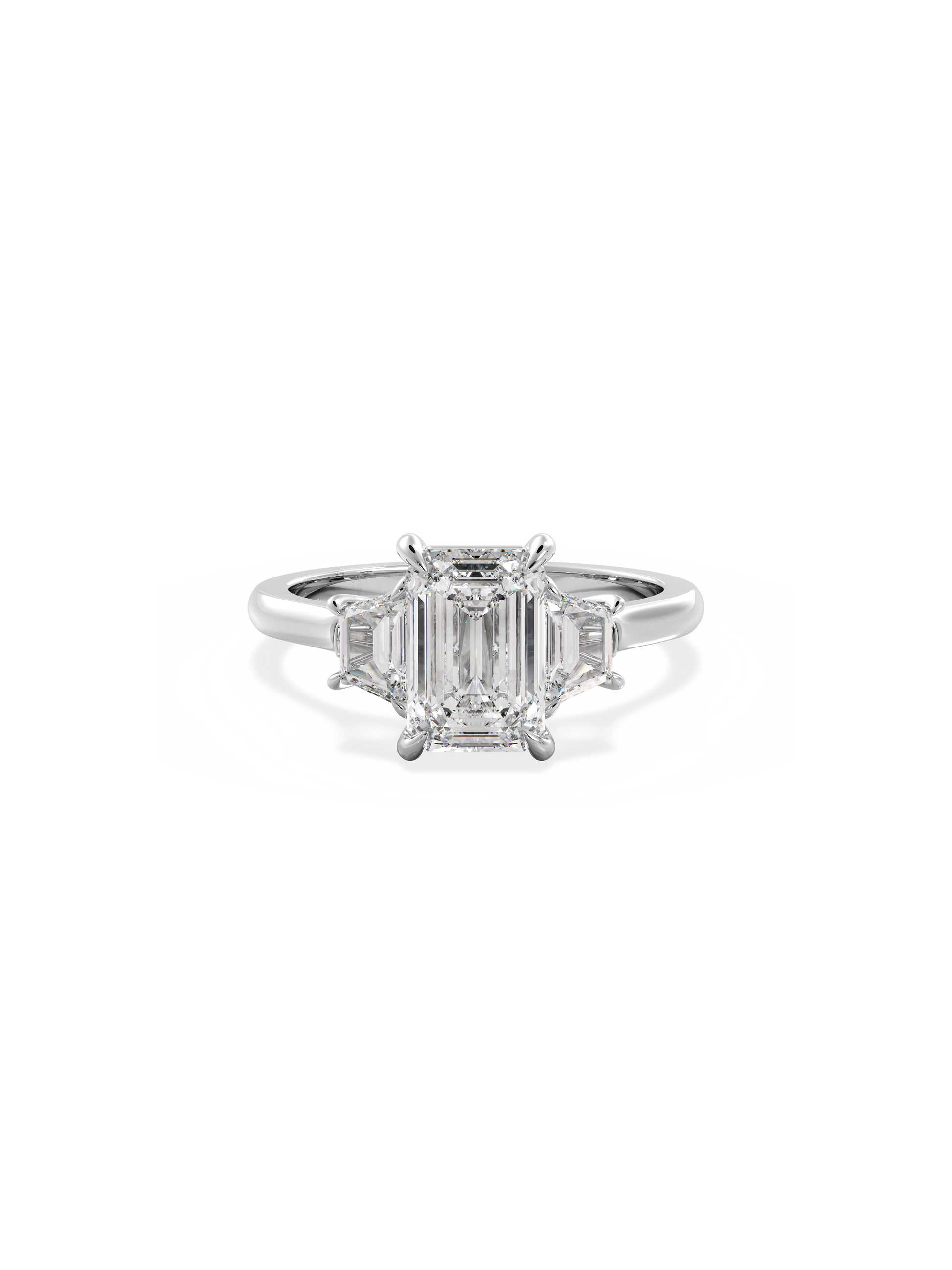 2 CT Round Three Stones Lab Grown Diamond Engagement Ring
