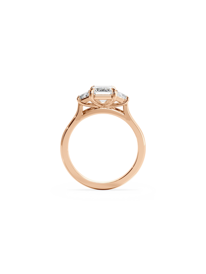 2 CT Round Three Stones Lab Grown Diamond Engagement Ring