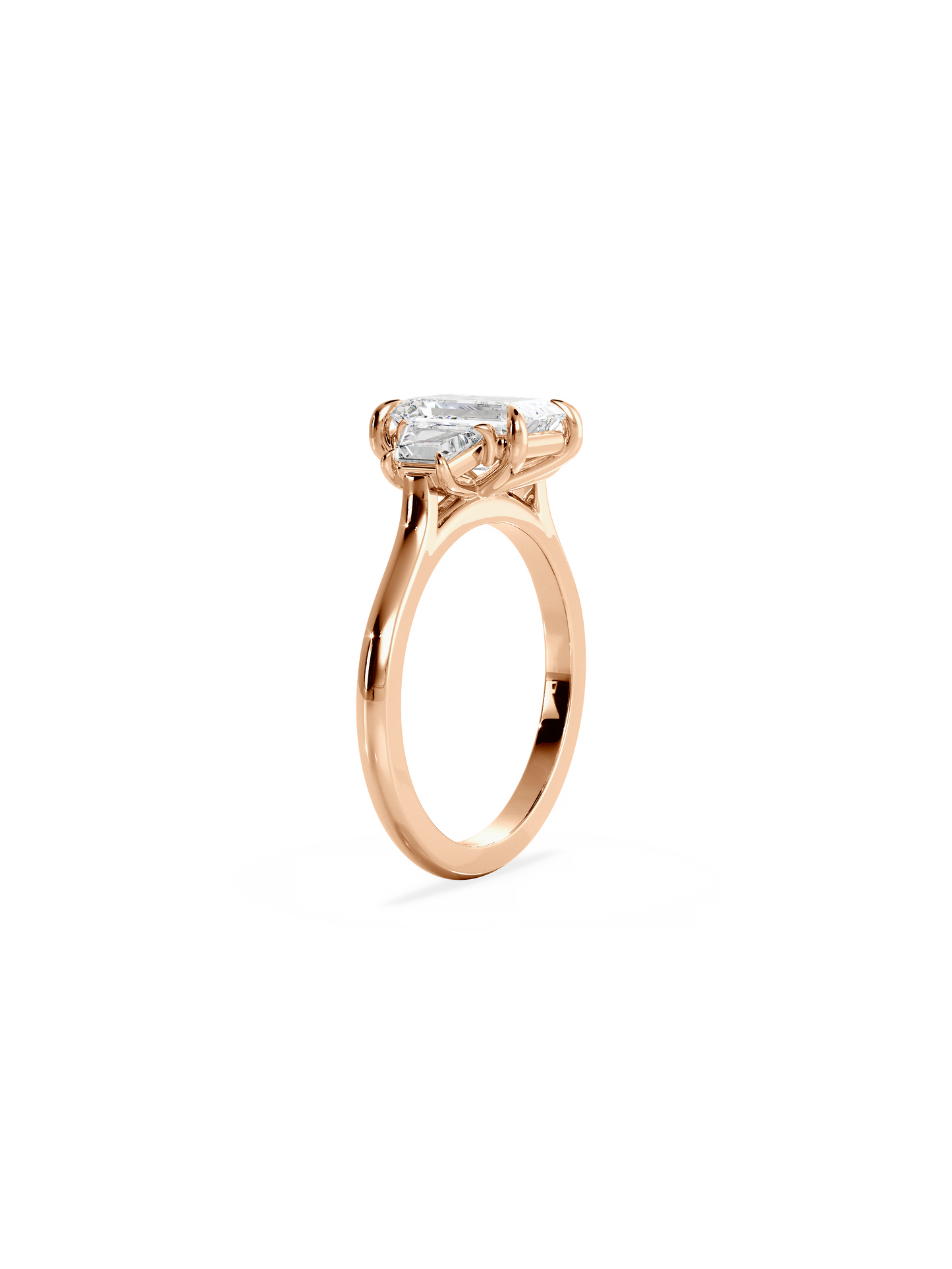 2 CT Round Three Stones Lab Grown Diamond Engagement Ring