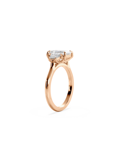 2 CT Round Three Stones Lab Grown Diamond Engagement Ring