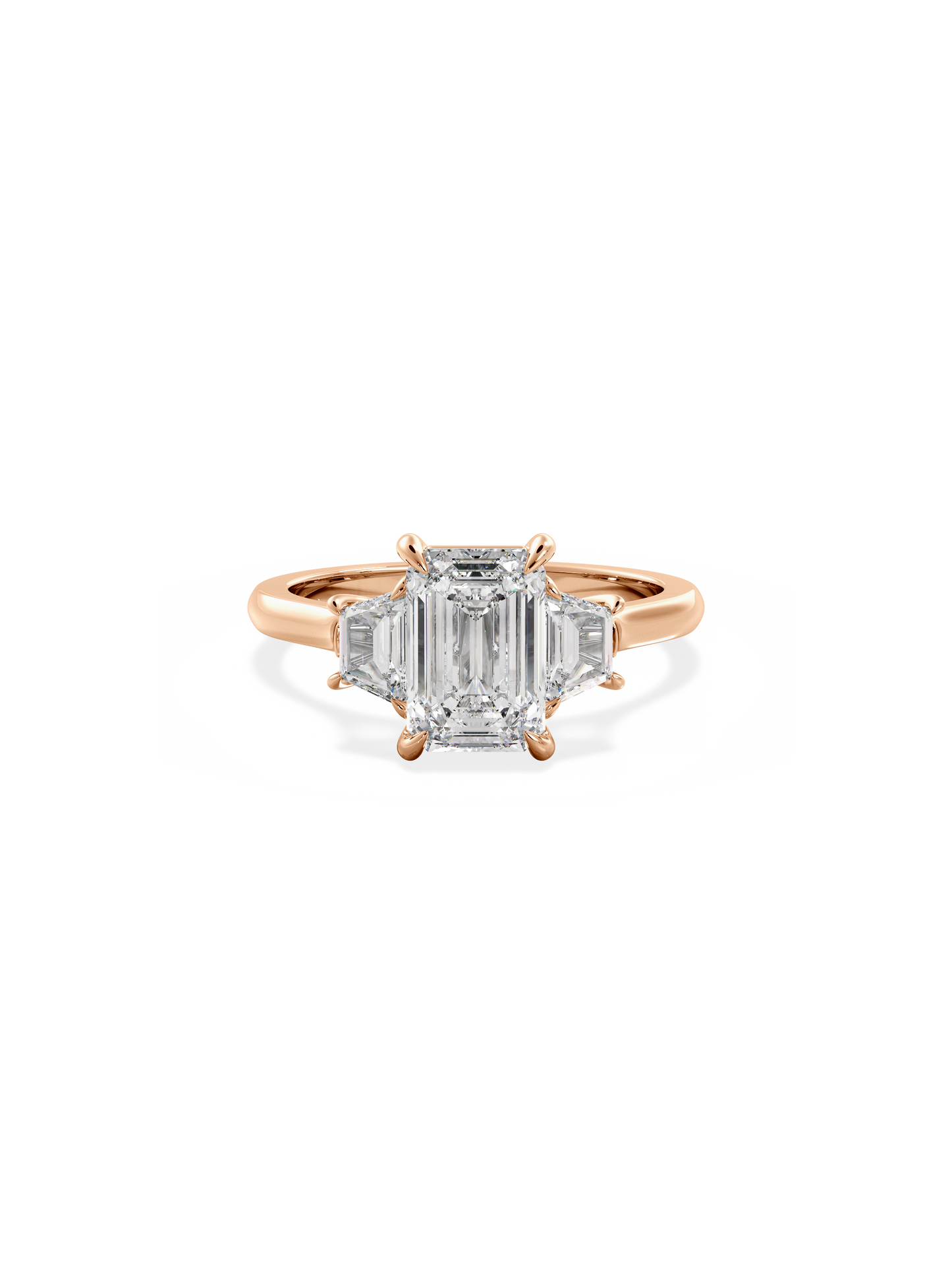 2 CT Round Three Stones Lab Grown Diamond Engagement Ring