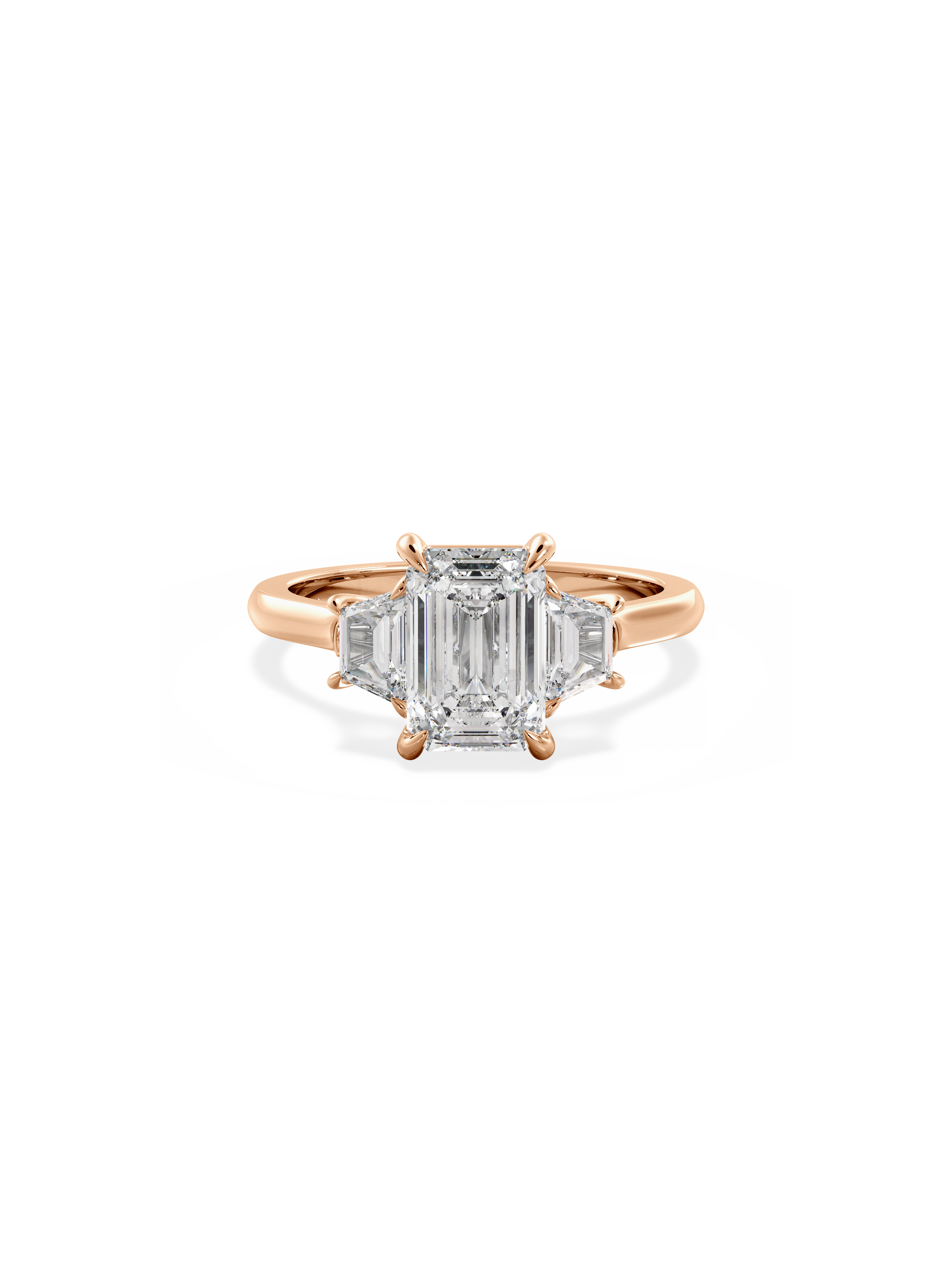 2 CT Round Three Stones Lab Grown Diamond Engagement Ring