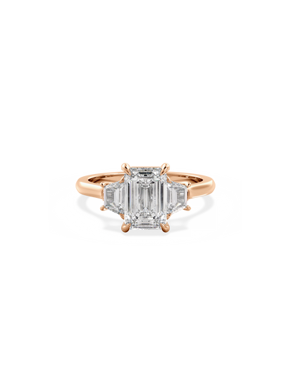 2 CT Round Three Stones Lab Grown Diamond Engagement Ring