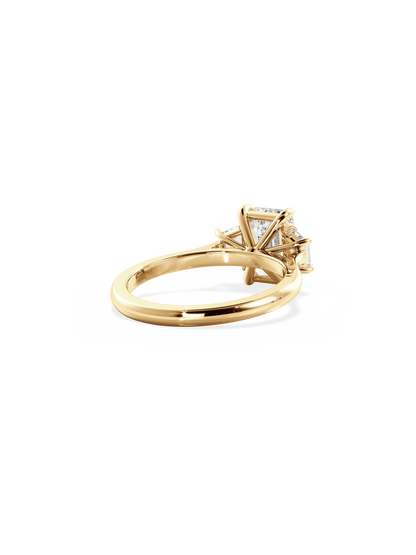 2 CT Round Three Stones Lab Grown Diamond Engagement Ring
