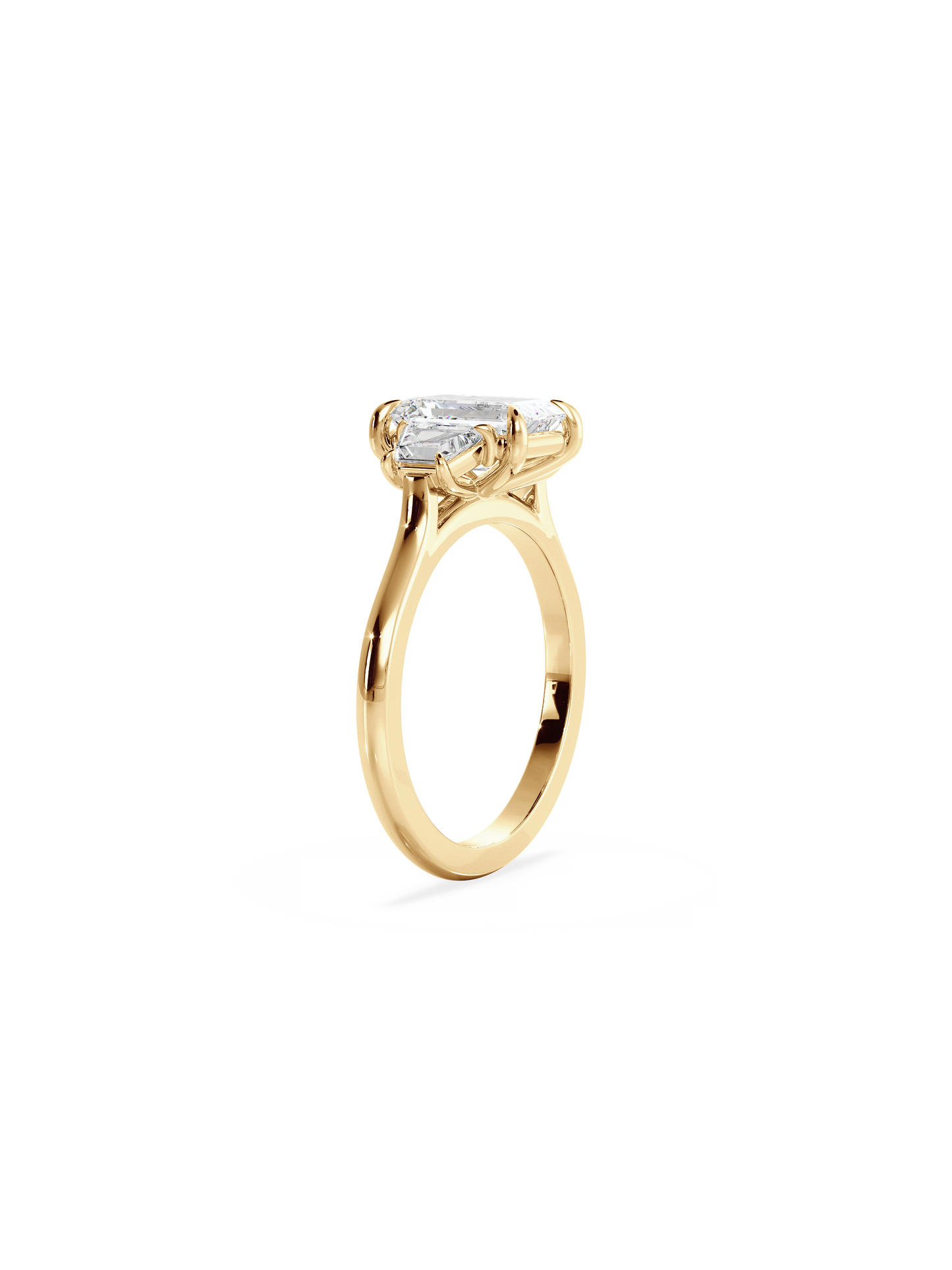 2 CT Round Three Stones Lab Grown Diamond Engagement Ring