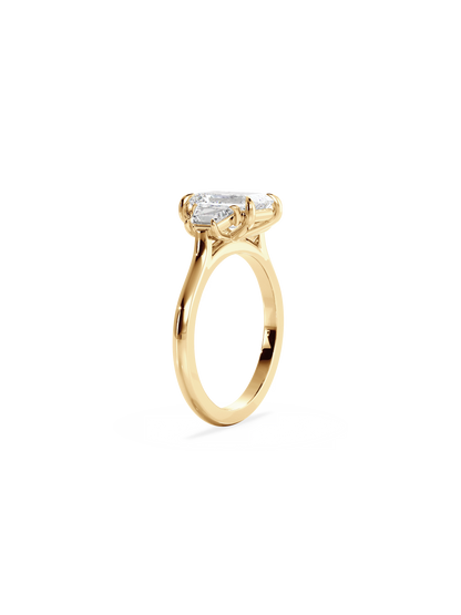 2 CT Round Three Stones Lab Grown Diamond Engagement Ring