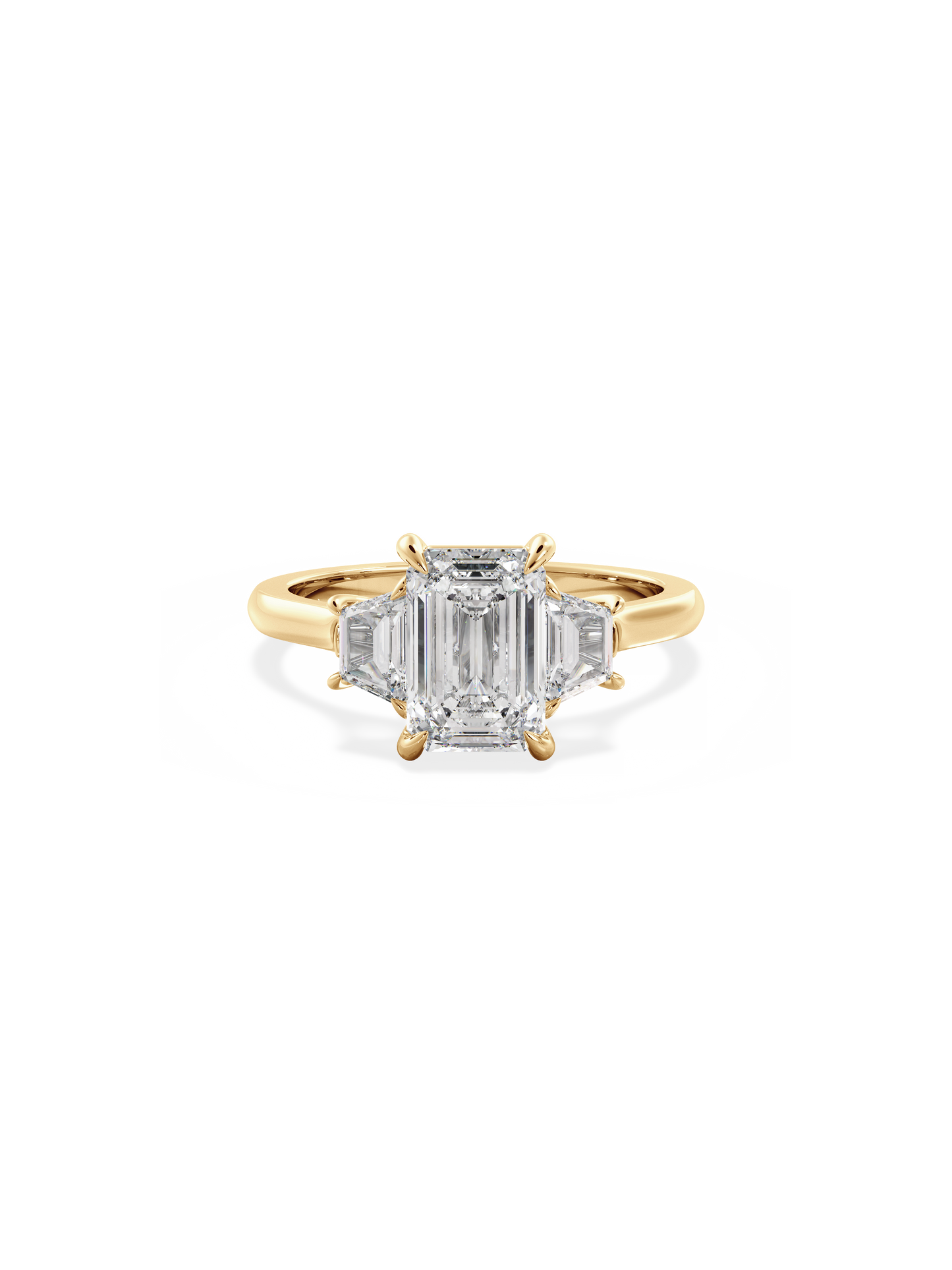 2 CT Round Three Stones Lab Grown Diamond Engagement Ring