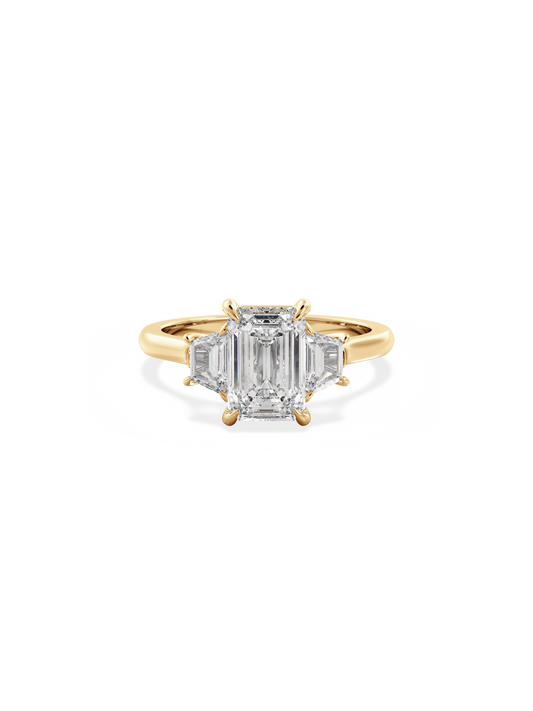 2 CT Round Three Stones Lab Grown Diamond Engagement Ring
