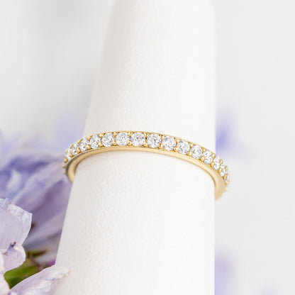 0.37 CT Round Full Eternity Lab Grown Diamond Wedding Band