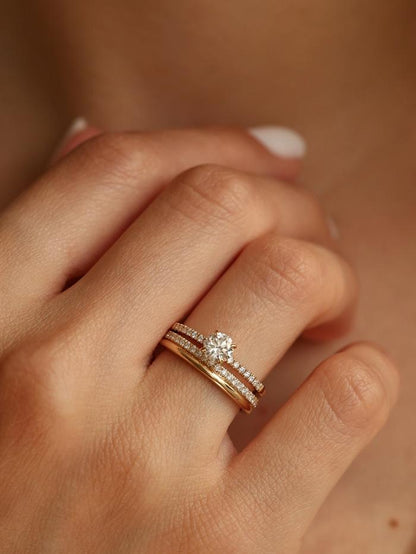 Marquise Cut Cluster Styled Lab Grown Diamond Engagement Ring