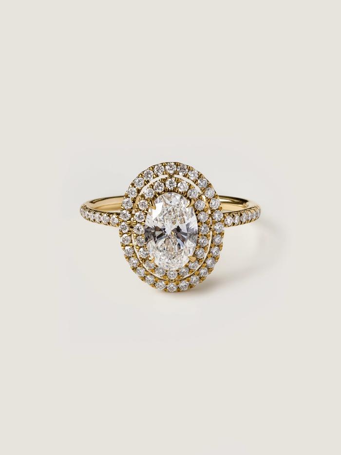 Marquise Cut Cluster Styled Lab Grown Diamond Engagement Ring