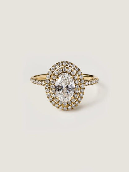 Marquise Cut Cluster Styled Lab Grown Diamond Engagement Ring