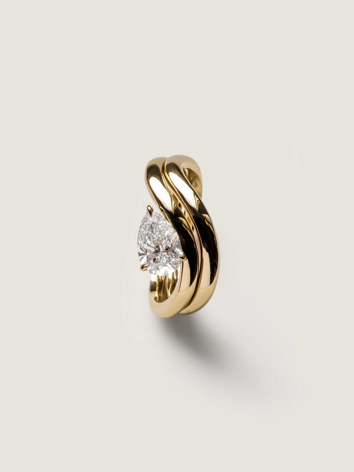 Marquise Cut Cluster Styled Lab Grown Wedding Band